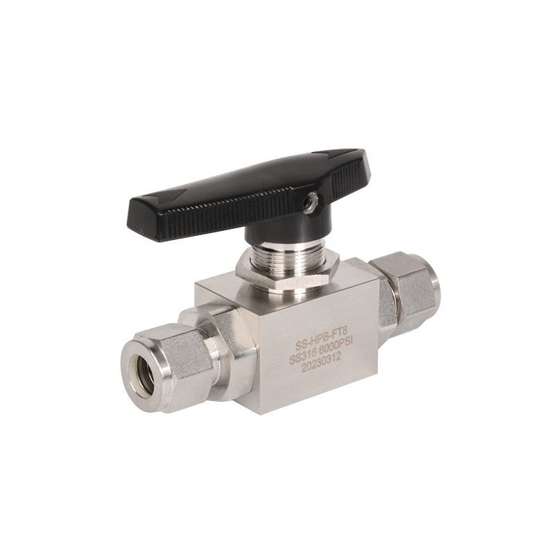 twin-ferrule instrumentation ball valves