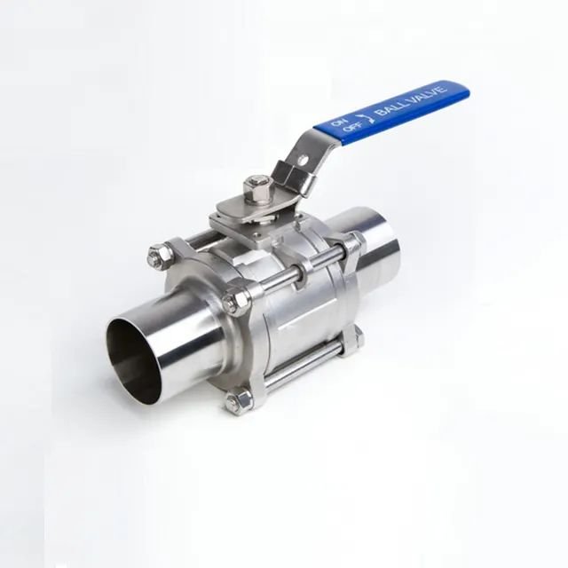 Butt-weld ball valve sanitary