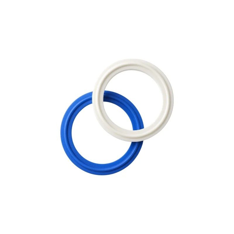 Food grade silicone and PTFE gasket seal for sanitary tri-clamp fittings, hygienic seals used in food, dairy, beverage, brewery, and pharmaceutical industries