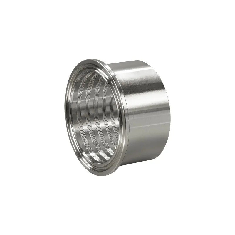 Stainless steel tri-clamp roll-on weld ferrule for sanitary process piping, hygienic welding ferrule for food, beverage, and pharmaceutical industries