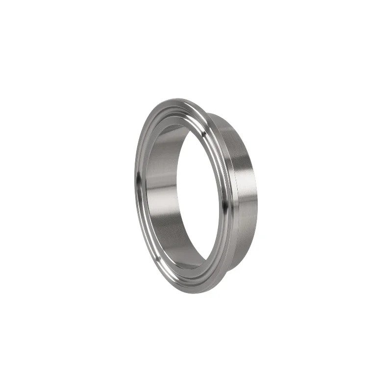 Stainless steel tri-clamp weld ferrule for hygienic process piping, sanitary welding connection for food, beverage, and pharmaceutical industries