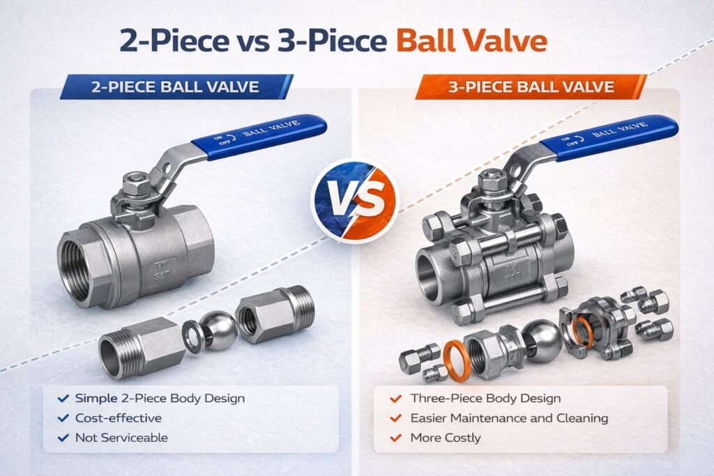 2-Piece vs 3-Piece Ball Valve