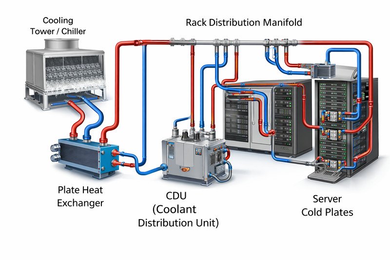 Data Center Liquid Cooling Loop System