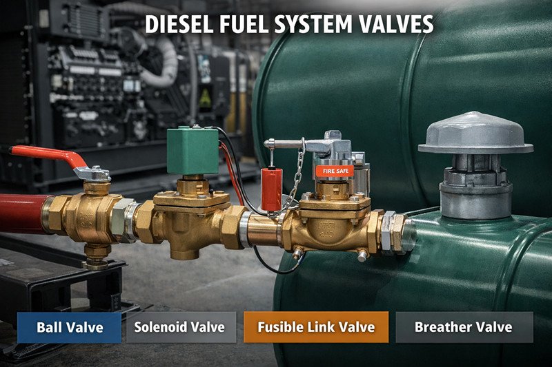 diesel generator fuel system valves data center