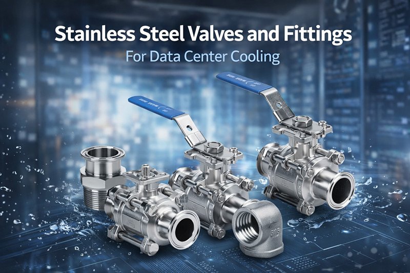 stainless steel valves fittings data center cooling system piping