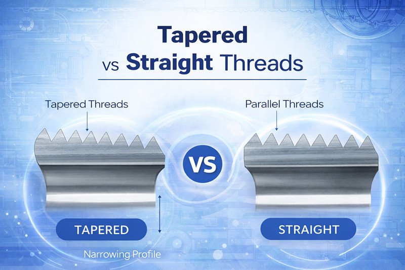 Straight vs tapered threads