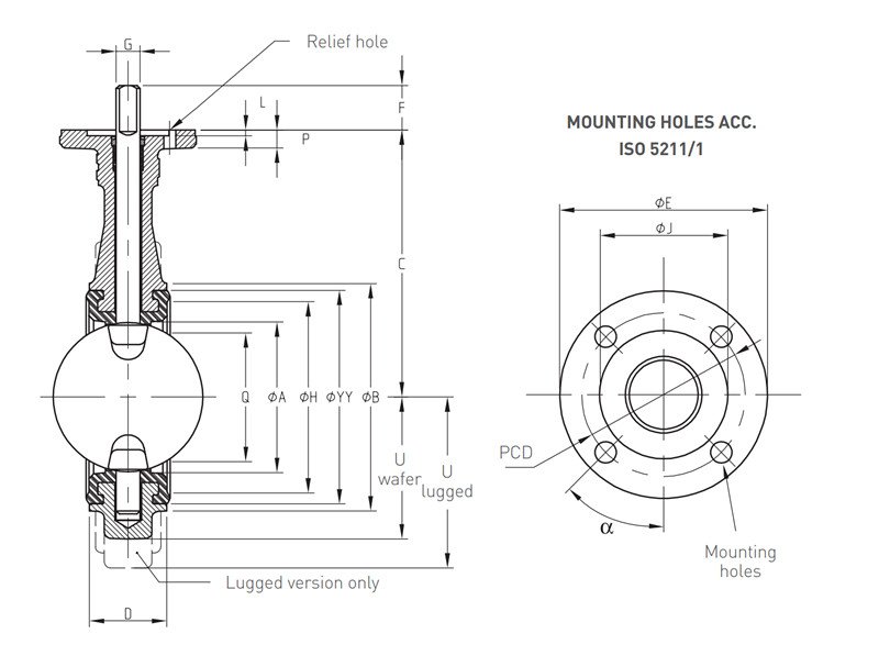 butterfly valve structure disc stem operation