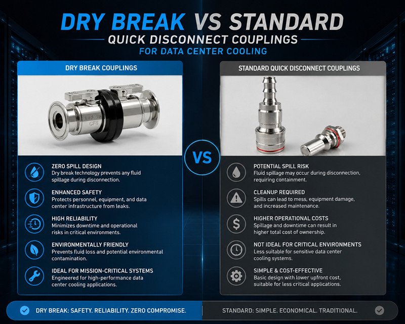 Dry Break VS Standard Disconnect Couplings For Data Center