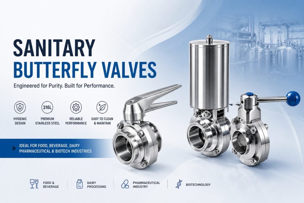 types of sanitary butterfly valves